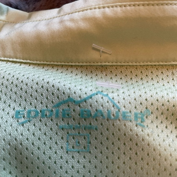 Eddie Bauer Ladies Mint Green Long Sleeves - Roll up - Size Large - Picture 5 of 13